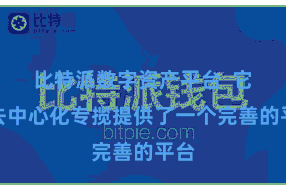 比特派数字资产平台 它为去中心化专揽提供了一个完善的平台